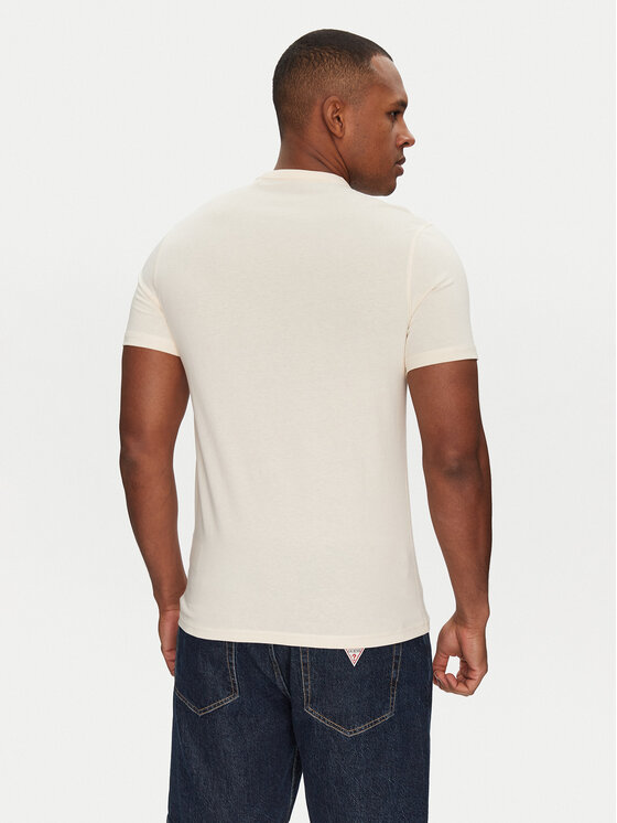 Guess Guess T-krekls M5GI07 I3Z14 Écru Slim Fit