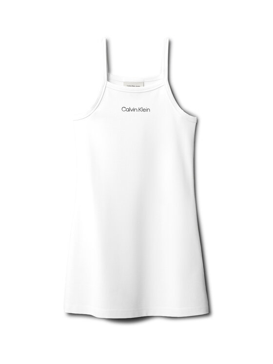 Calvin Klein Calvin Klein Rochie de vară Skater LVCKSJH08G Alb Regular Fit