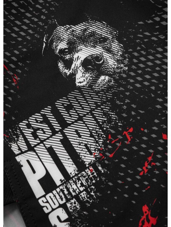 PITBULL PITBULL Szorty sportowe Spodenki treningowe Performance Pro plus Blood Dog II 3XL Czarny Regular Fit