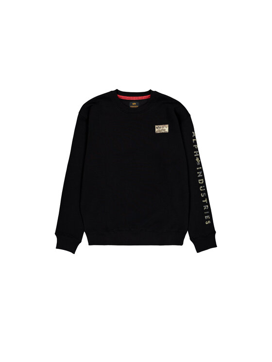 Alpha Industries Alpha Industries Bluza Camo Sleeve Sweatshirt Czarny Regular Fit