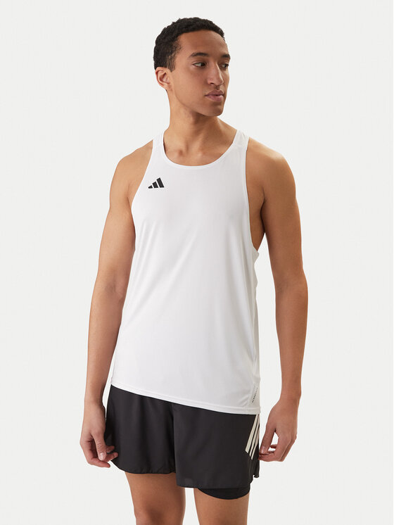 adidas adidas Funkčné tričko Adizero Essentials IX2853 Biela Slim Fit