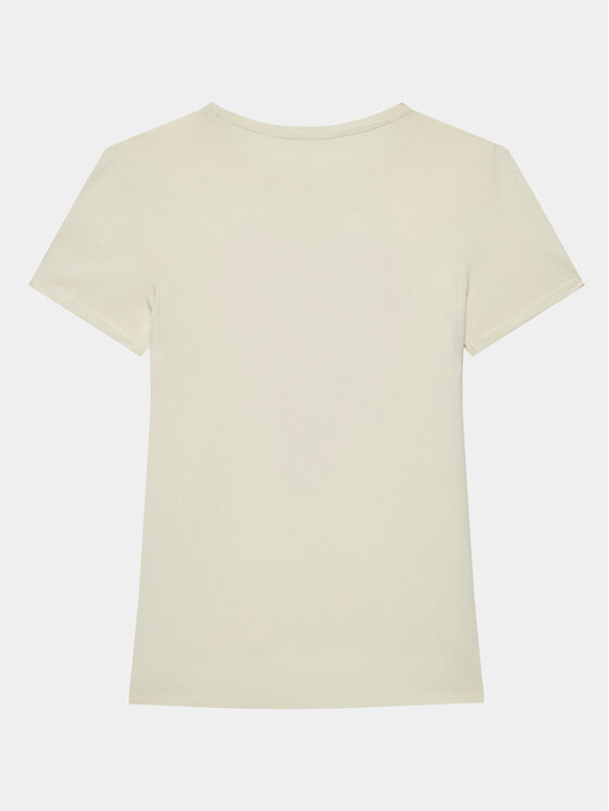 Guess Guess T-Shirt J3BI20 KBDN0 Écru Regular Fit