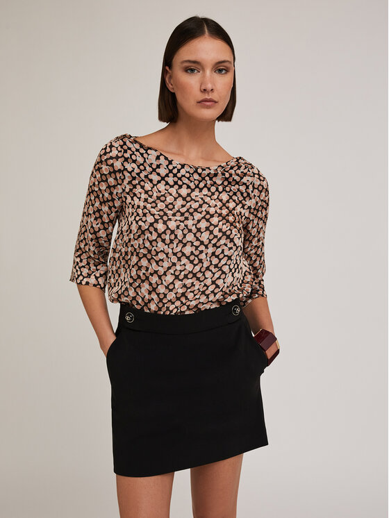 Motivi Motivi Bluzka 2653Q001791N0Z3 Różowy Regular Fit