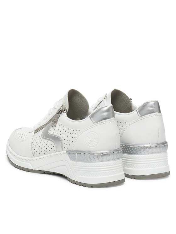 Rieker Rieker Sneakersy N4340-80 Biały