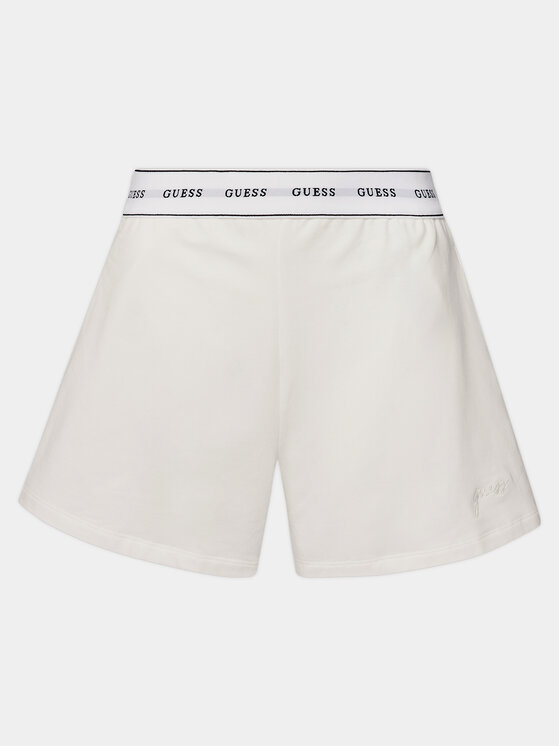 Guess Guess Szorty piżamowe Carrie O4GD02 KBS91 Biały Loose Fit