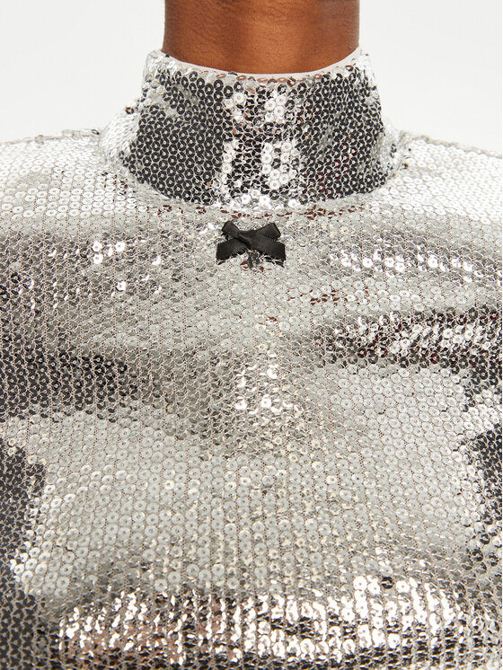 ROTATE ROTATE Bluse 1132062293 Silberfarben Regular Fit