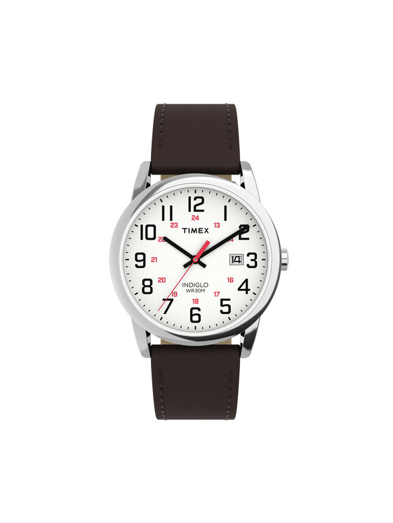 Timex Timex Ročna ura Easy Reader Classic TW2Y12600 Rjava
