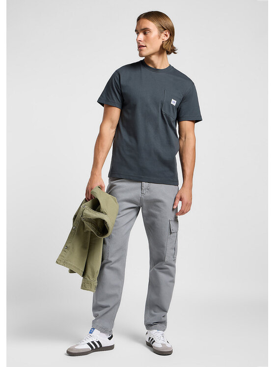 Lee Lee T-Shirt WW POCKET TEE Szary Regular Fit