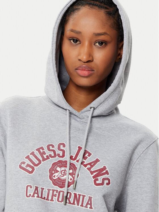 Guess Guess Mikina W5RQ29 K68I4 Šedá Regular Fit