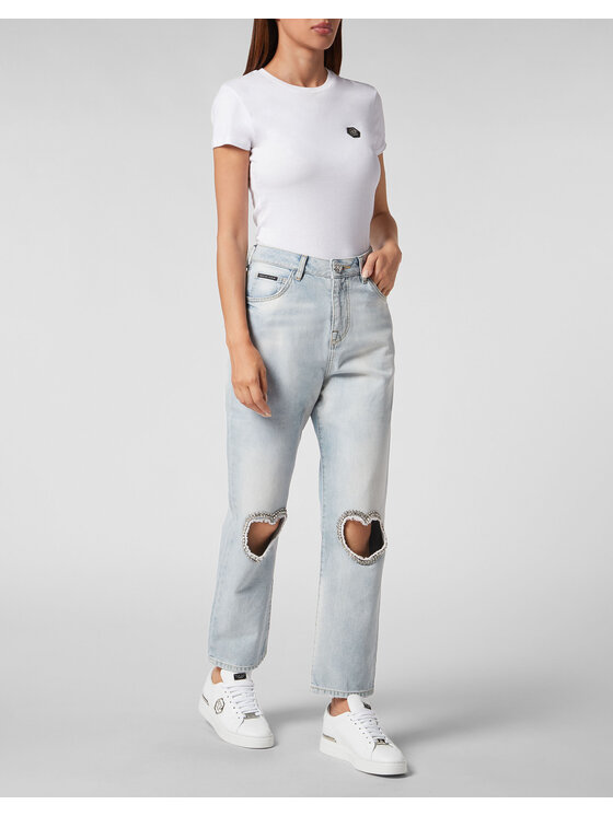 PHILIPP PLEIN PHILIPP PLEIN Jeansy 20733 Niebieski jasny Loose Fit