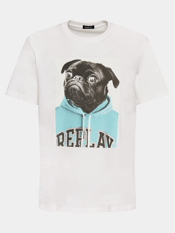REPLAY Replay Tricou M6808.000.22662 Alb Regular Fit
