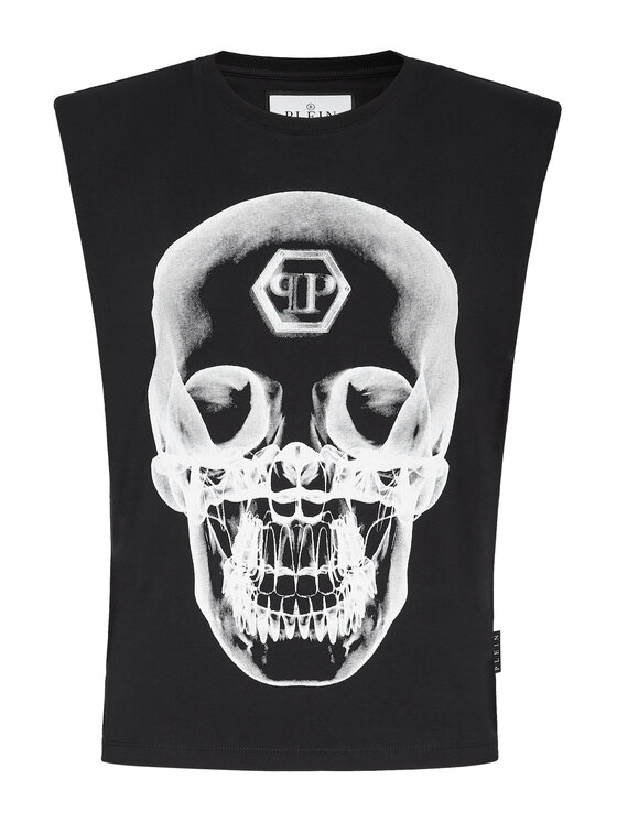 PHILIPP PLEIN PHILIPP PLEIN Top 1077 Černá Regular Fit