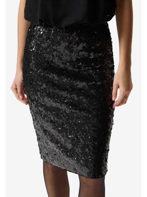 PINKO PINKO Gonna Papacieca gonna micropaillettes Nero Regular Fit