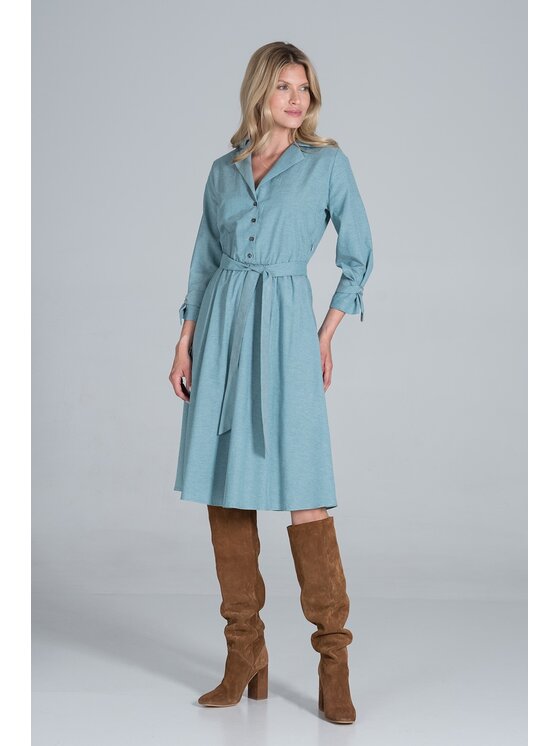 FIGL FIGL Šaty M838 Zelená Regular Fit