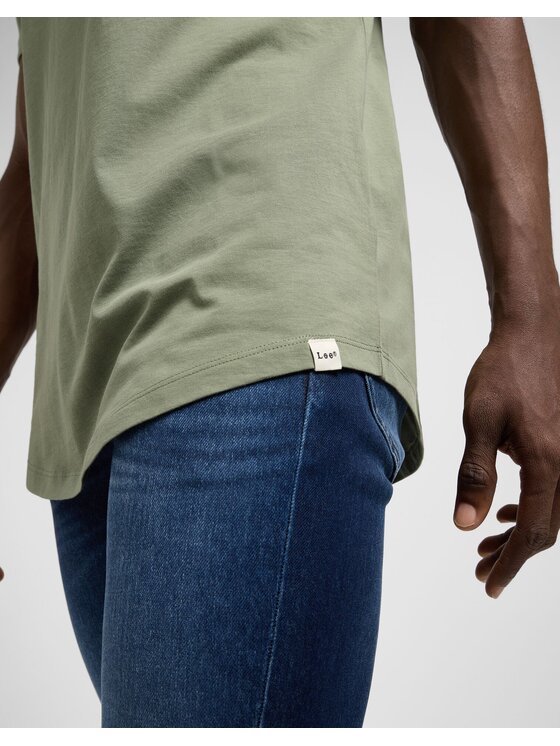 Lee Lee T-shirt SHAPED TEE Verde Regular Fit