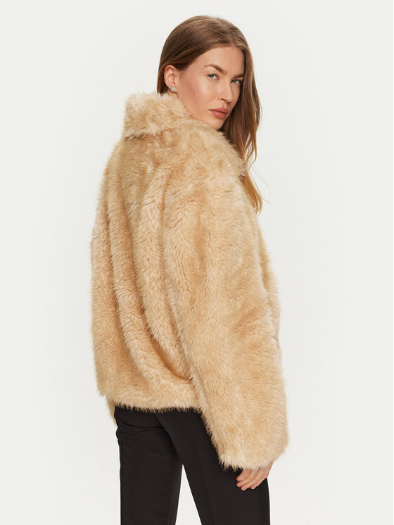 BARDOT BARDOT Кожено палто 59562JB Бежов Regular Fit