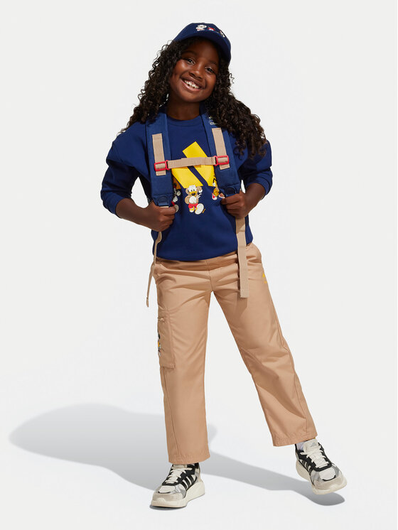 adidas adidas Felpa Disney Mickey Mouse JD4550 Blu scuro Loose Fit