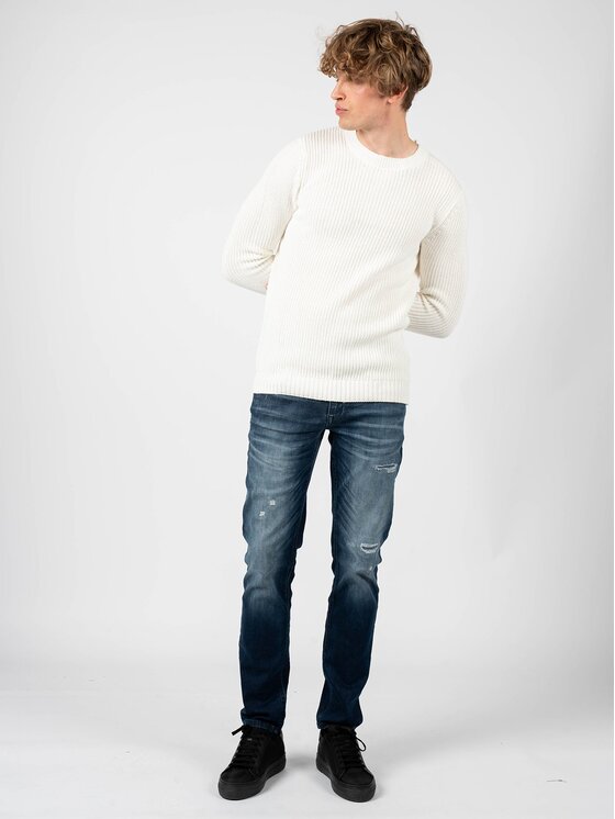 Antony Morato Antony Morato Sweter MMSW00918-YA100048 Biały Regular Fit