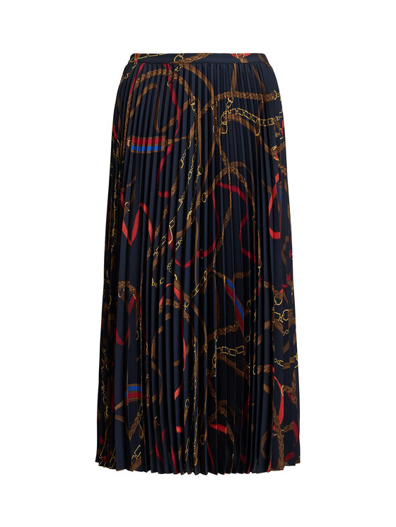 LAUREN RALPH LAUREN LAUREN RALPH LAUREN Plisovaná sukňa 200P03550001 Tmavomodrá Regular Fit