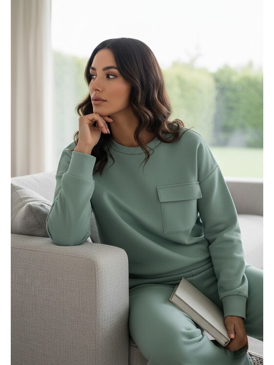 FIGL FIGL Komplet dresowy M1249 Zielony Regular Fit