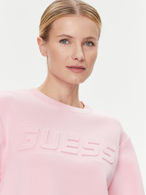 Guess Guess Bluza Cindra V3BQ15 K7UW2 Różowy Regular Fit