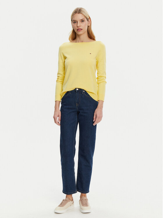 Tommy Hilfiger Tommy Hilfiger Megztinis WW0WW40099 Geltona Regular Fit