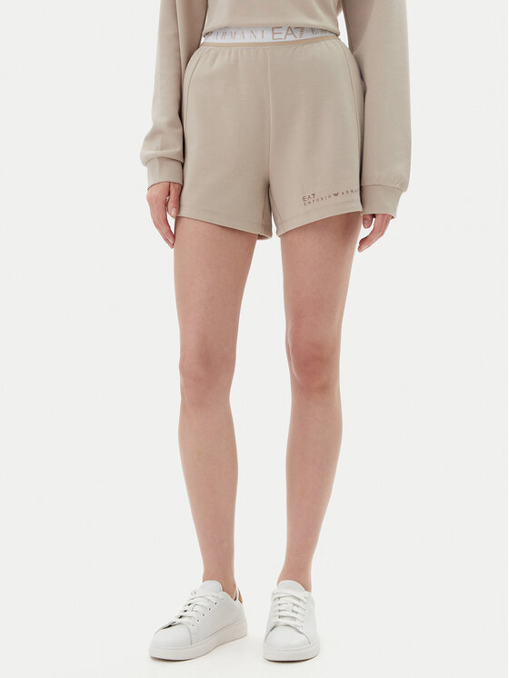 Női Sport rövidnadrág EA7 Emporio Armani, Méret: XXL, Bézs, 7W000280 AF12501 U6155