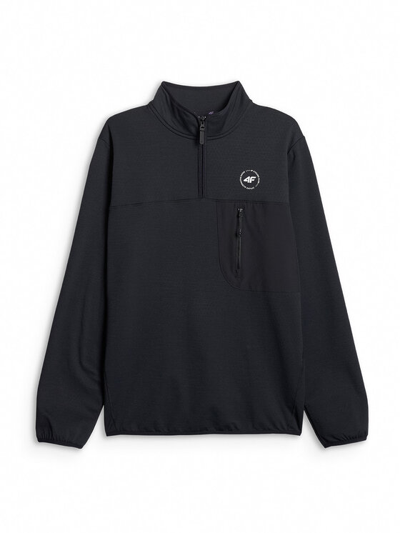 4F 4F Bluza WHEEL & WAVE Czarny Relaxed Fit