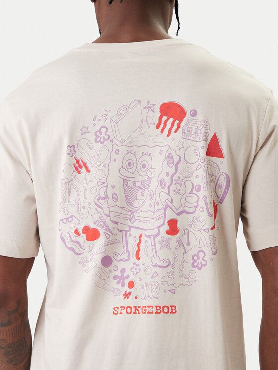 Jack & Jones Jack & Jones T-krekls Spongebob 12286631 Bēšs Relaxed Fit