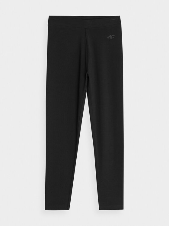 4F 4F Leggings 4FJAW23TTIGF093 Crna Slim Fit