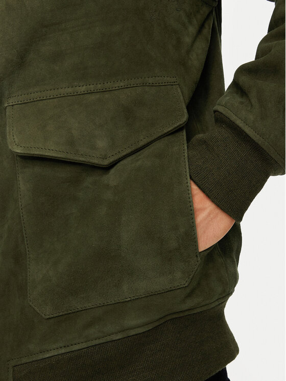 SCHOTT N.Y.C. SCHOTT N.Y.C. Μπουφάν δερμάτινο LC2410S Πράσινο Regular Fit