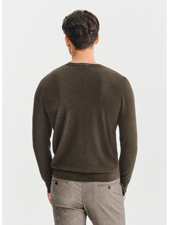 Pako Lorente Pako Lorente Sweter P25WF-2X-016 Brązowy Classic Fit