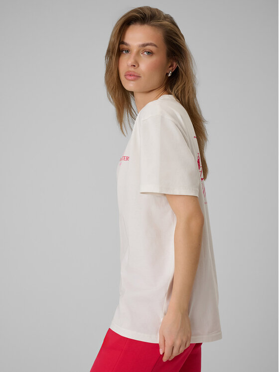 4F 4F T-Shirt WINTER CLUB Kremowy Loose Fit