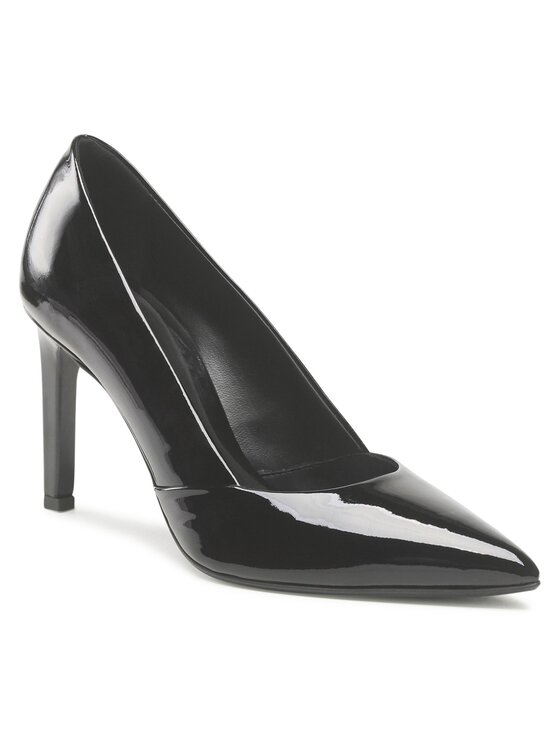 Pantofi cu toc subțire Calvin Klein Stiletto Pump 90 - Patent HW0HW01633 Negru