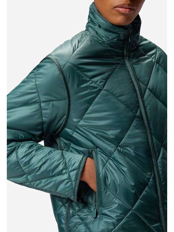 PINKO PINKO Kurtka damska Gnocchi giacca tela tecnica trapuntata Zielony Regular Fit