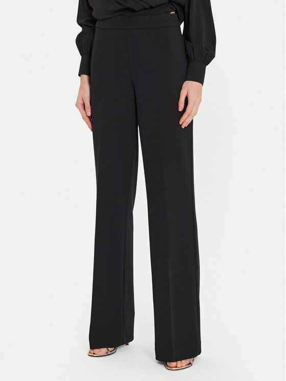 Joseph Ribkoff Pantaloni di tessuto 233787 Nero Wide Leg, taglia : 38