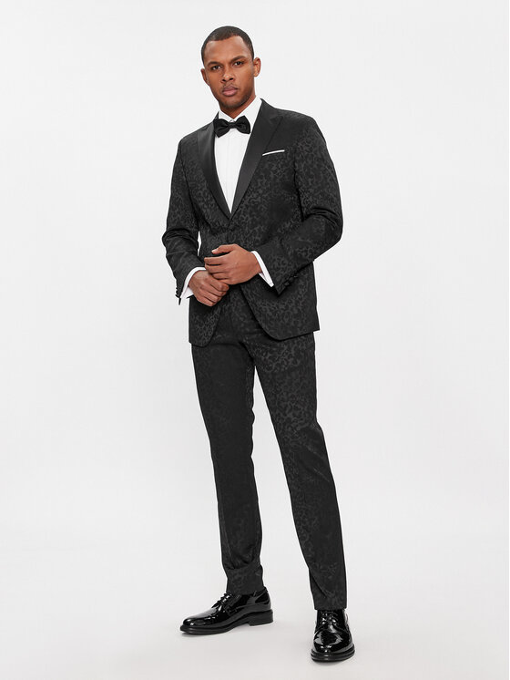 JOOP! JOOP! Spoločenské nohavice 17 JT-17Bask 30040434 Čierna Slim Fit