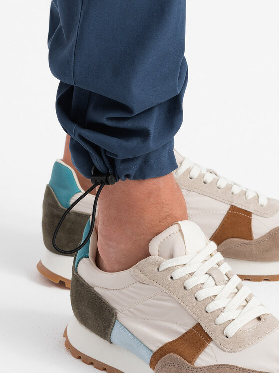 Ombre Ombre Cargo kalhoty OM-PACG-0196 Tmavomodrá Regular Fit