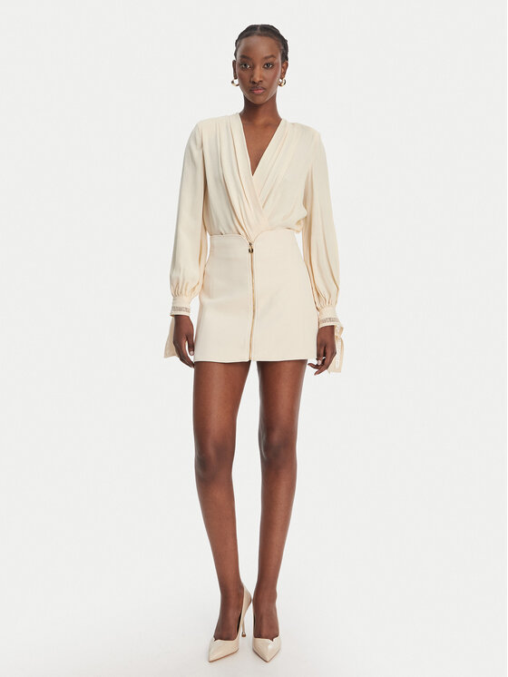 Elisabetta Franchi Elisabetta Franchi Мини пола GO-150-61E2-V200 Екрю Regular Fit