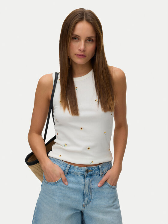 Vero Moda Top Naja 10341964 Alb Slim Fit