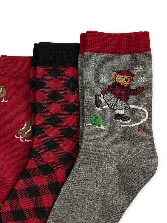 Polo Ralph Lauren Polo Ralph Lauren 3er-Set hohe Kindersocken 447P03265001 Bunt