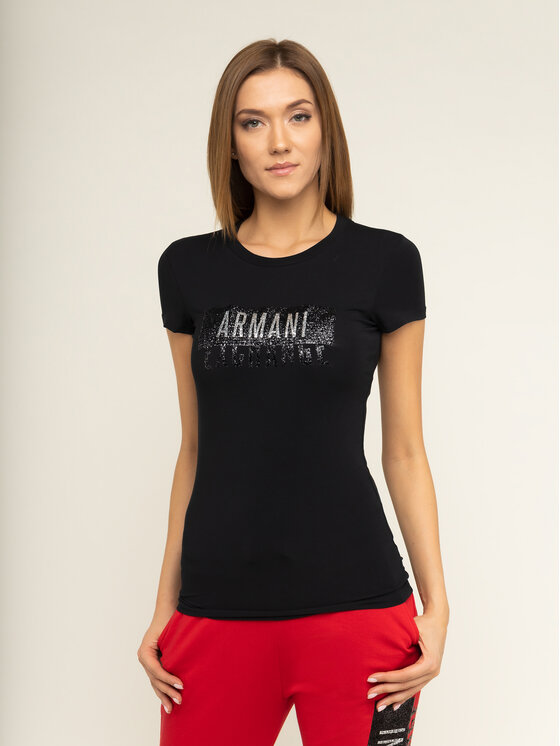 Armani Exchange Armani Exchange T-Shirt 6GYT91 YJC7Z 1200 Schwarz Slim Fit