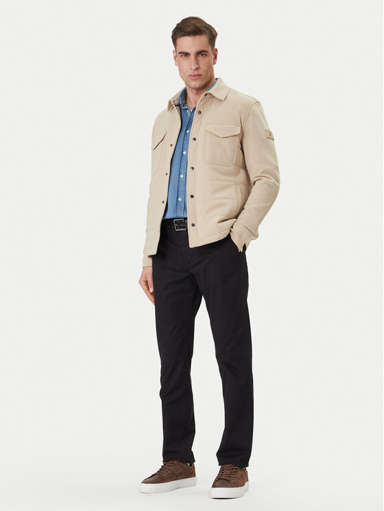 Tommy Hilfiger Tommy Hilfiger Kurtka koszulowa Mix Media MW0MW42486 Beżowy Regular Fit