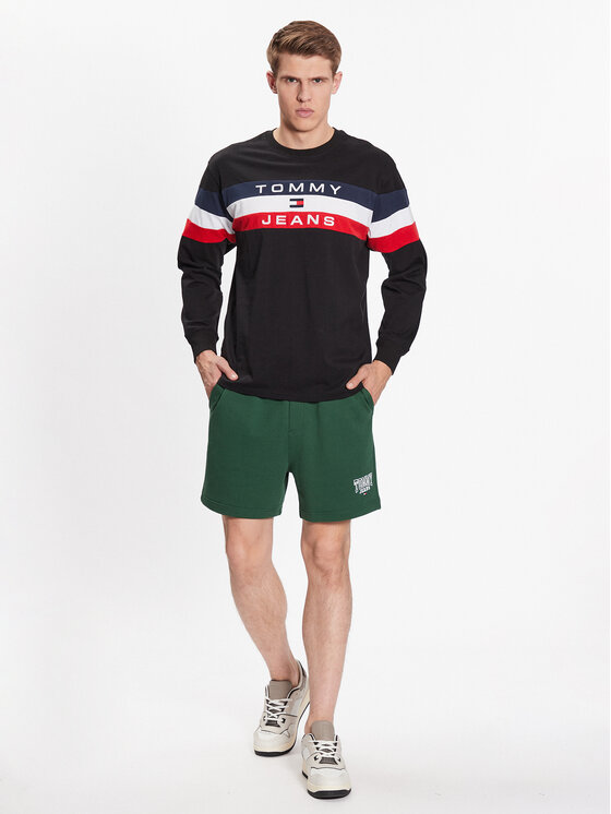 Tommy Jeans Tommy Jeans Hosszú ujjú Colorblock DM0DM16834 Fekete Relaxed Fit
