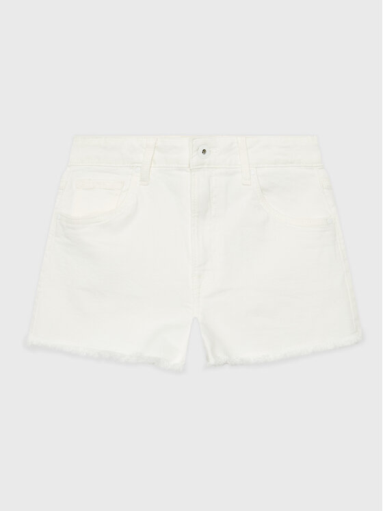 Pepe Jeans Džínsové šortky Patty Short PG800783TR0 Biela Regular Fit