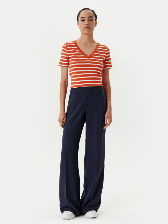 Tommy Hilfiger Tommy Hilfiger Тишърт New Cody WW0WW40584 Оранжев Slim Fit