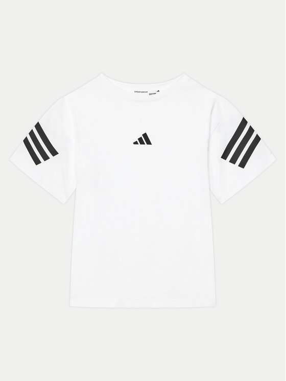 adidas adidas Футболка Future Icons 3-Stripes JN8088 Білий Loose Fit
