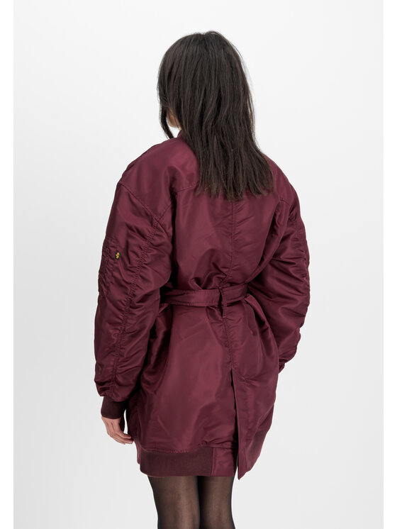 Alpha Industries Alpha Industries Kurtka bomber MA-1 Coat Bomber Jacket Women Bordowy Relaxed Fit