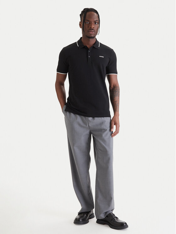HUGO HUGO Polokošeľa Dinoso222 50467344 Čierna Slim Fit