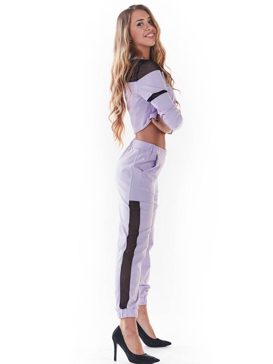 Infinite You Infinite You Bluzka M237 Fioletowy Basic Fit